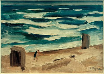 Strand bei Sturm von Heinrich Stegemann